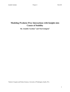 Modeling Predator-Prey Interactions