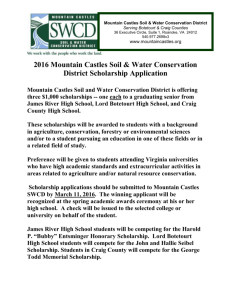 MCSWCD Scholarship Information - Mountain Castles Soil & Water