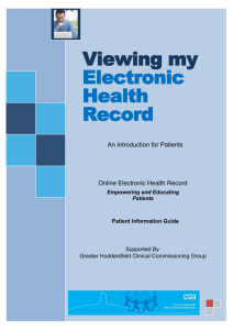 Leaflet and Consent Form - The University Health Centre Huddersfield