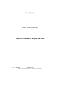 Medical Practitioners Regulations 2008