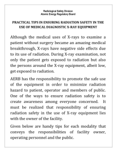 practical tips in ensuring radiation safety in the use of medical