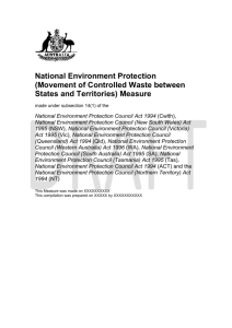 National Environment Protection (Movement of Controlled Waste