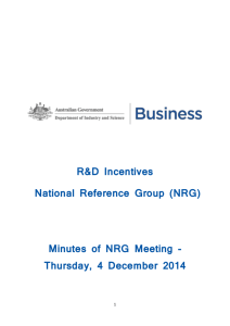 Minutes of NRG Meeting - Thursday, 4 December
