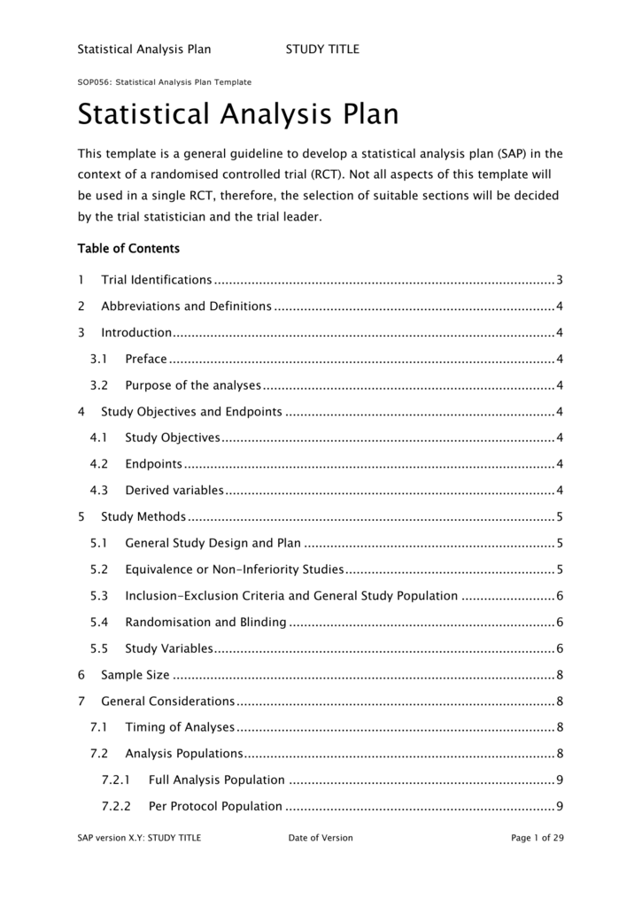 Statistical Analysis Plan GD003