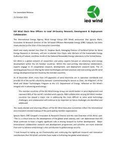 IEA Wind Elects New Officers to Lead 24