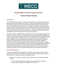 Water-Energy-Climate Change Scenario Scoping V1.0