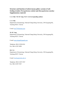 Structure and function of subterranean gallery systems of soil