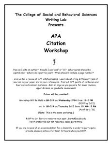 APA Citation Workshop flier (WORD)