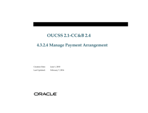 Payment Arrangement - Oracle Documentation