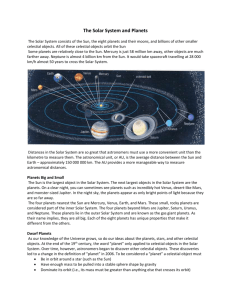 c) The Solar System and Planets