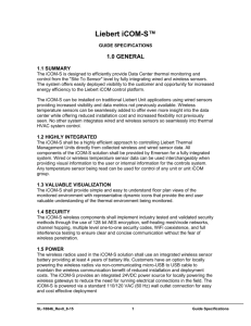 Liebert iCOM-S - Emerson Network Power