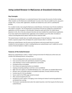 Using Locked Browser in MyCourses