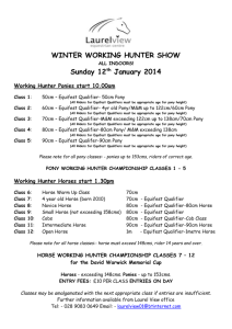Show Schedule with Equifest Qualifiers