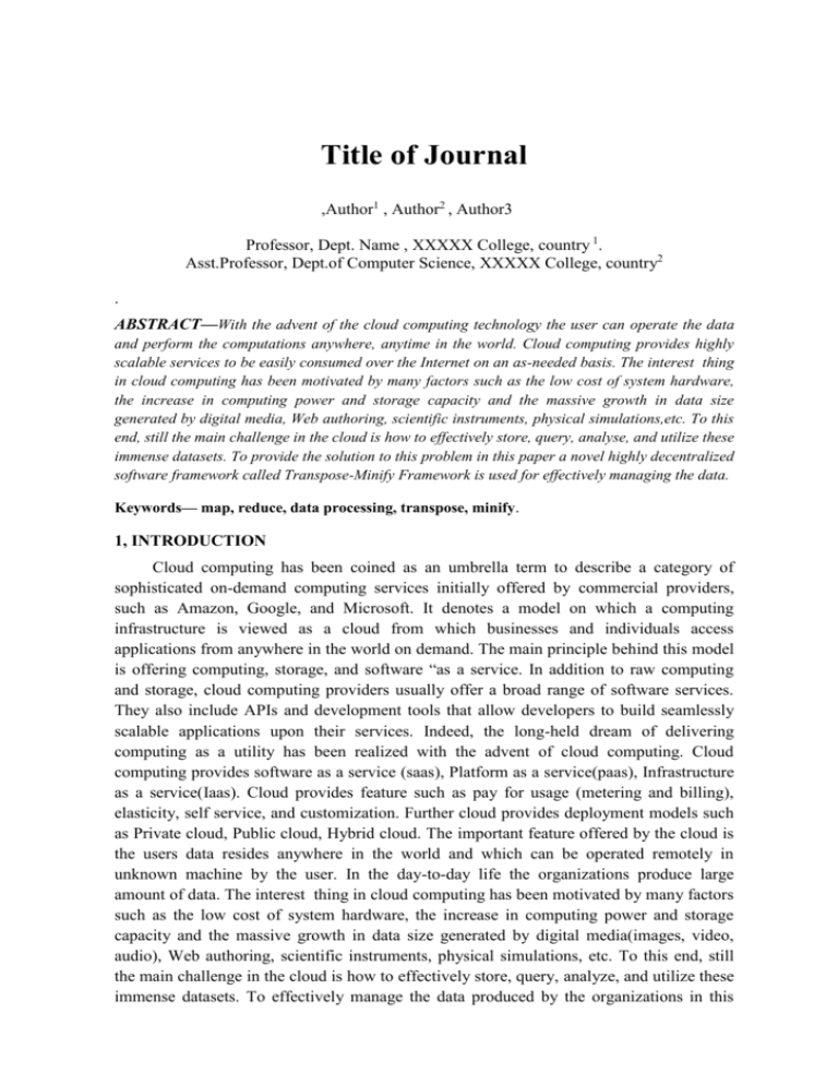 format of journal paper