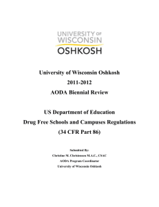 Prohibited Conduct - University of Wisconsin Oshkosh