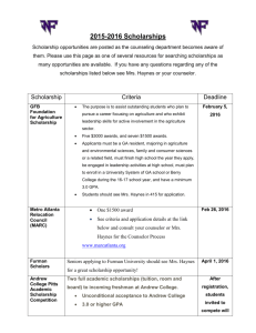 Class of 2016 Scholarships