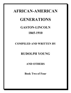 African-American Generations Gaston-Lincoln 1865