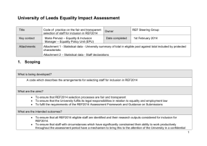 REF 2014 Equality Impact Assessment