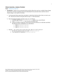 Student Summary Worksheet