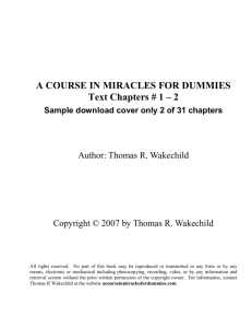CreateSpace Word Templates - A Course In Miracles for Dummies