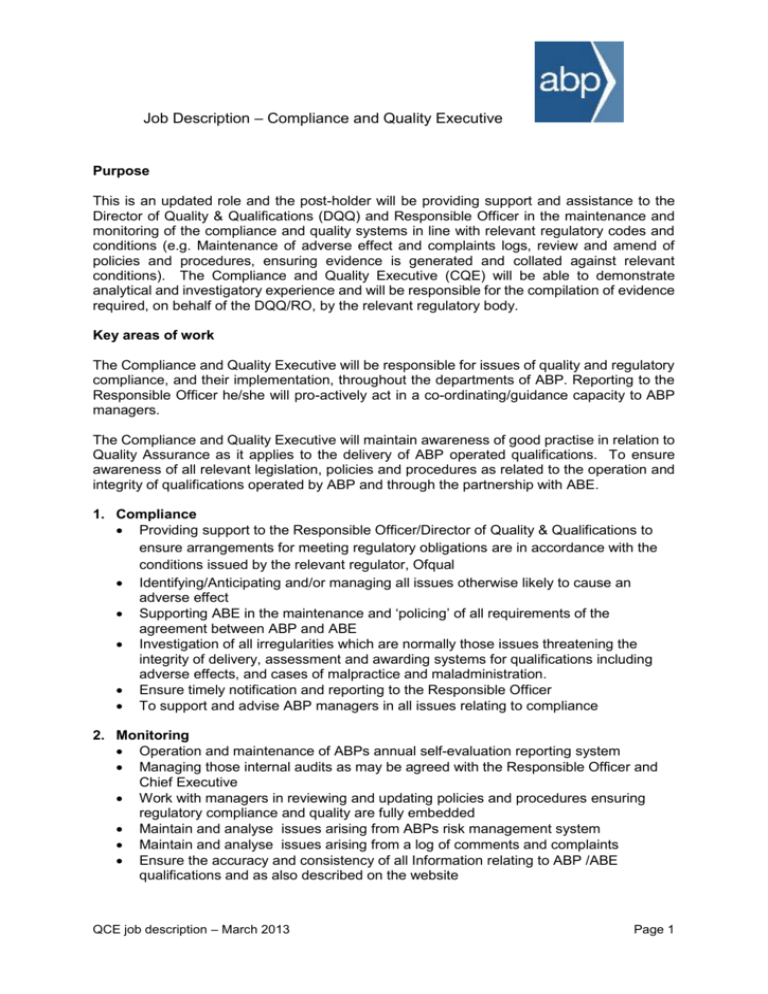 Trade Compliance Director Job Description