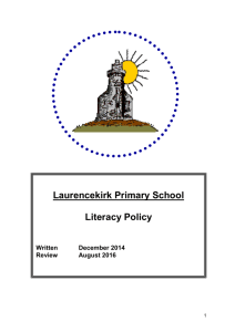 Literacy Policy 2014 - Laurencekirk Primary School