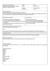 Lesson Plan 1 - Literacy from Scratch