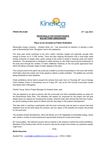 Kinetica Introduces Raventhorpe Solar Park 21st July 2014