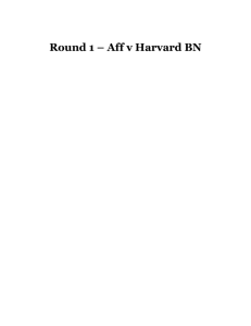 Round 1 – Aff v Harvard BN - openCaselist 2012-2013