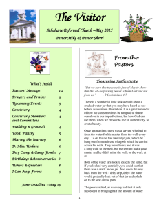 May 2015 Newsletter The Visitor