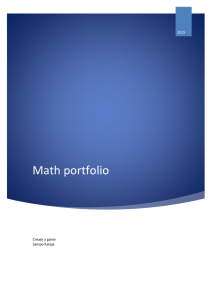 Math portfolio
