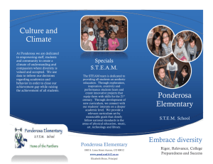 PON Brochure - Ponderosa Elementary School