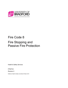 Fire Code 8 - University of Bradford