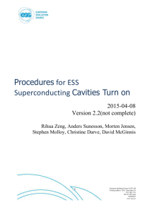 RZ_Procedures for ESS Superconducting Cavities Turn on V2
