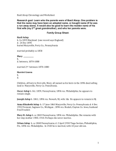 Basil Alsop Chronology and Worksheet Research goal: Learn who