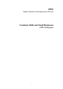 Graduates and SMEs - Stephen McNair`s Website