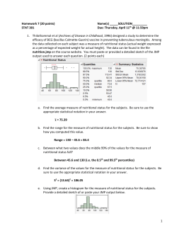 Nutritional Risk Screening (NRS 2002)