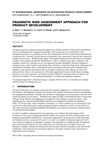 Pragmatic Risk assessment approach for product