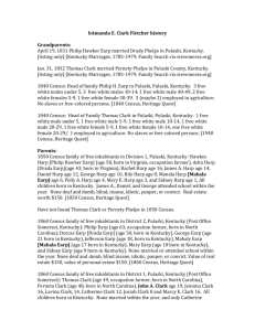 Chronology and Family Group Sheets