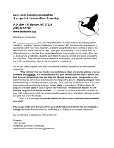 Parent`s Letter - Haw River Assembly