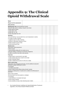 Appendix 9: The Clinical Opioid Withdrawal Scale