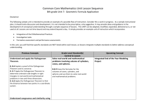 8th grade Unit 7 Lesson Sequence