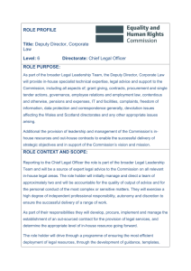 Role profile: Deputy Director Corporate Law