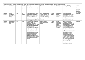 Supplementary Table 4 | Summary of observational studies that
