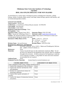 BIOL 1014 - OSU Institute of Technology