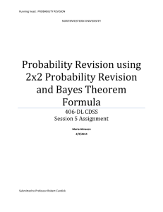 Probability Revision using 2x2 Probability Revision and Bayes