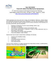 CALL FOR PAPERS Track 28- Urban Fluid Mechanics Symposium