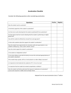 Acceleration checklist - Topeka Public Schools :: Home