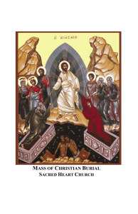 The Mass of Christian Burial - Sacred Heart Catholic Church