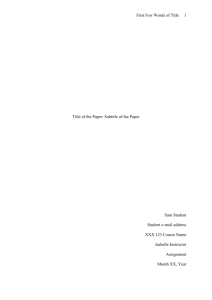 APA Format-Example Paper
